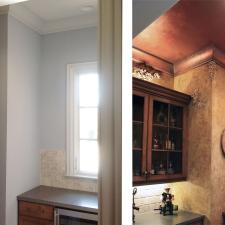 Before and After transformation of this Brentwood customers butler’s pantry into an authentic Italian wine room